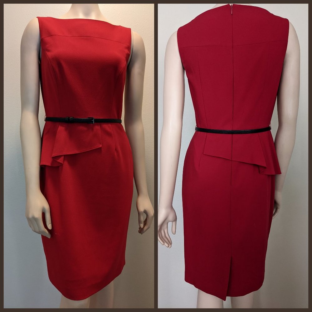Antonio Melani Red Belted Dress Size 4